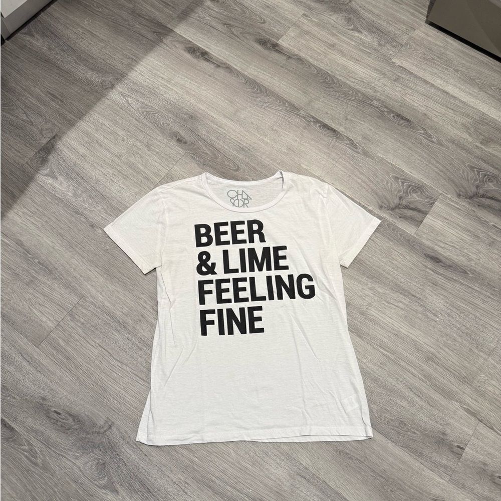 Chaser White Graphic Tee - Beer & Lime Feeling Fine